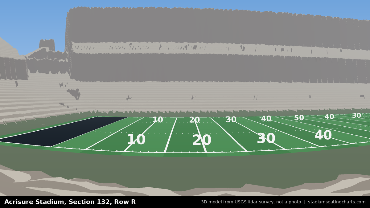 View from Acrisure Stadium Section 132, Row R, looking toward the field