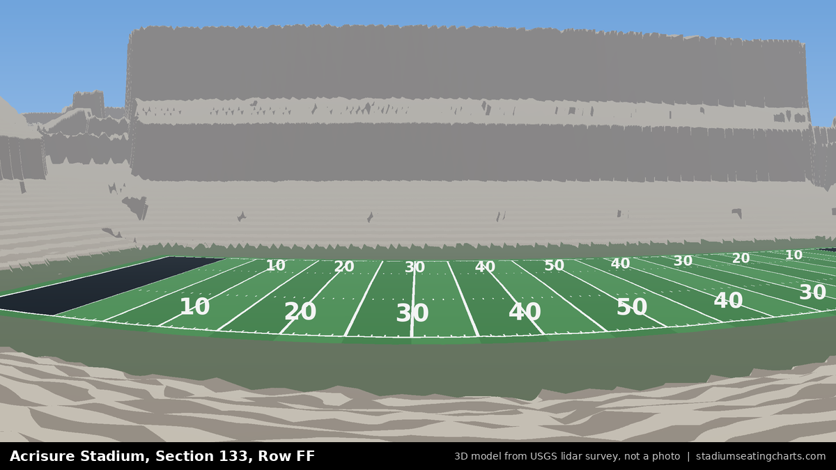 View from Acrisure Stadium Section 133, Row FF, looking toward the field