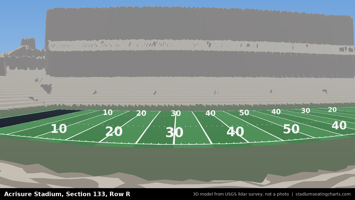 View from Acrisure Stadium Section 133, Row R, looking toward the field