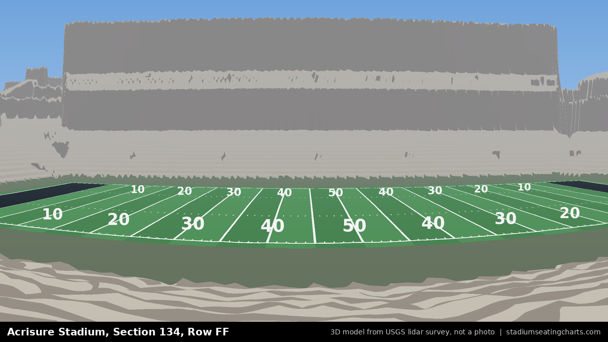 View from Acrisure Stadium Section 134, Row FF, looking toward the field