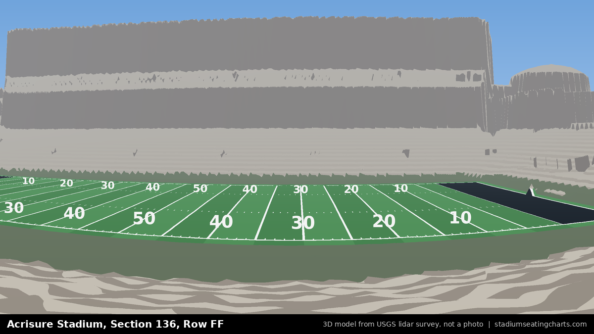 View from Acrisure Stadium Section 136, Row FF, looking toward the field