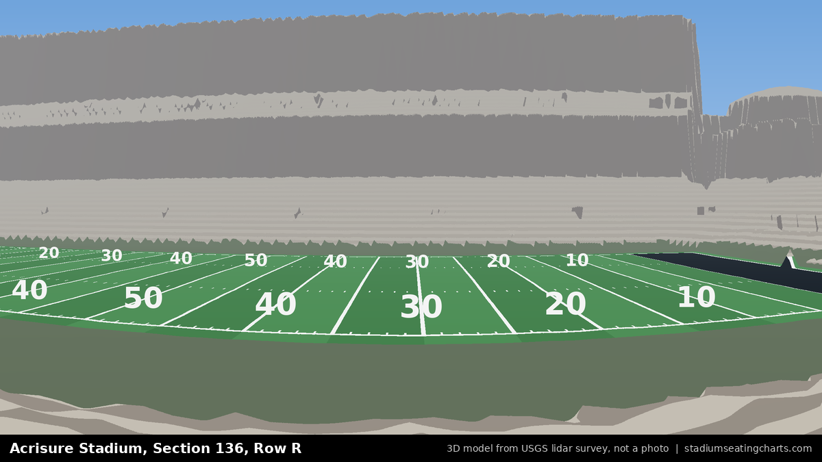 View from Acrisure Stadium Section 136, Row R, looking toward the field