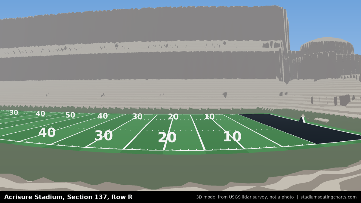 View from Acrisure Stadium Section 137, Row R, looking toward the field