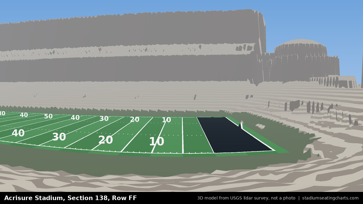 View from Acrisure Stadium Section 138, Row FF, looking toward the field