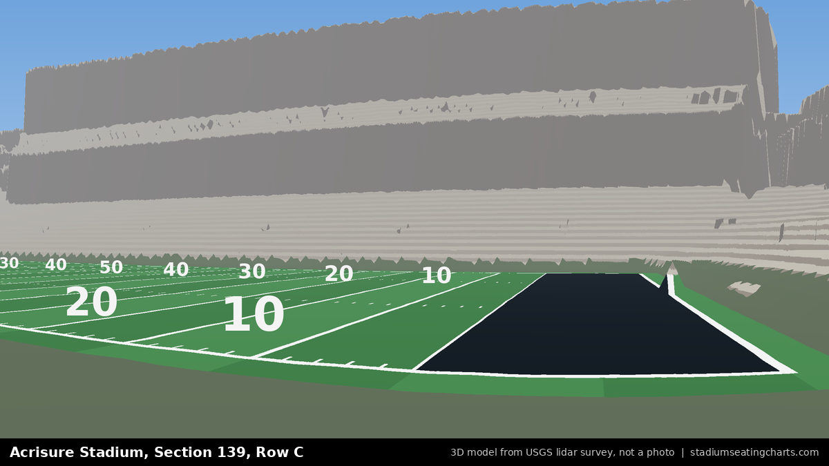 View from Acrisure Stadium Section 139, Row C, looking toward the field