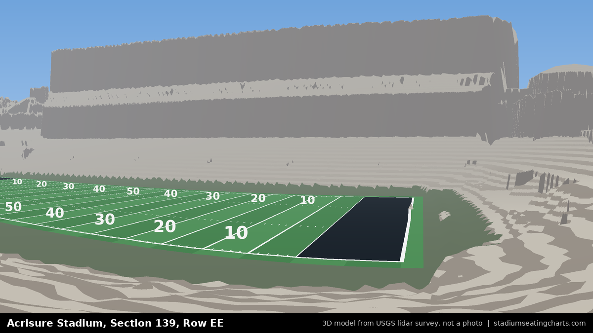 View from Acrisure Stadium Section 139, Row EE, looking toward the field