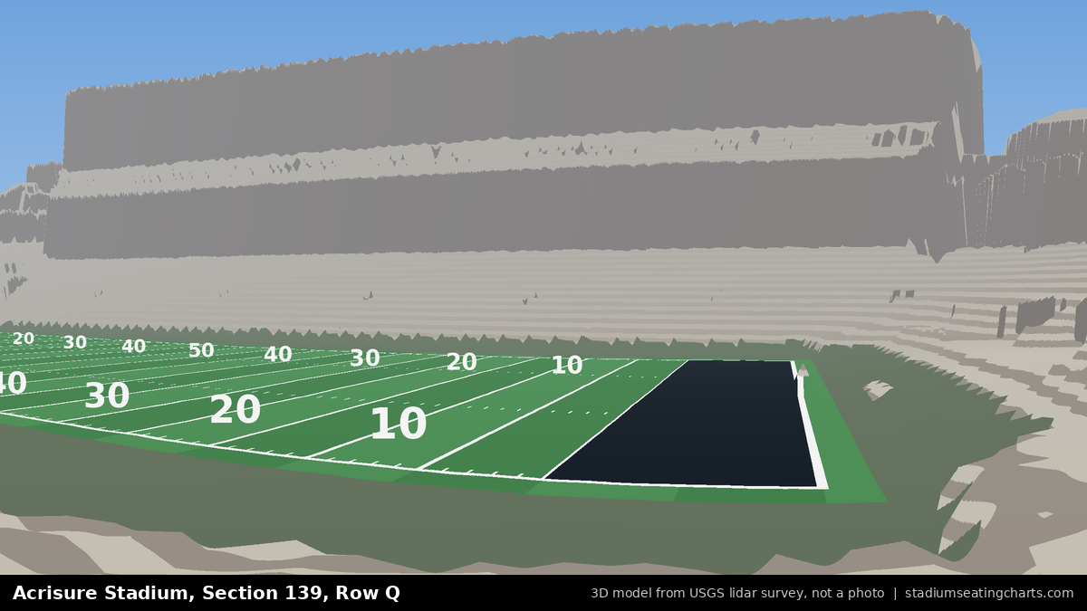 View from Acrisure Stadium Section 139, Row Q, looking toward the field
