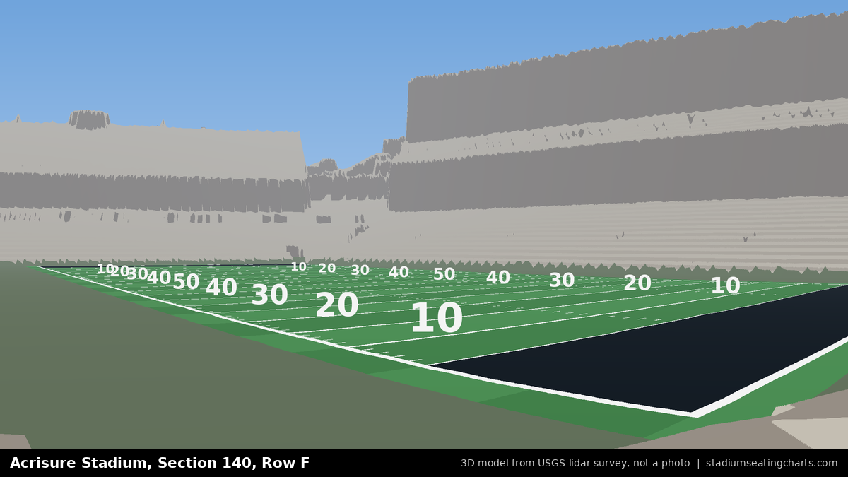 View from Acrisure Stadium Section 140, Row F, looking toward the field