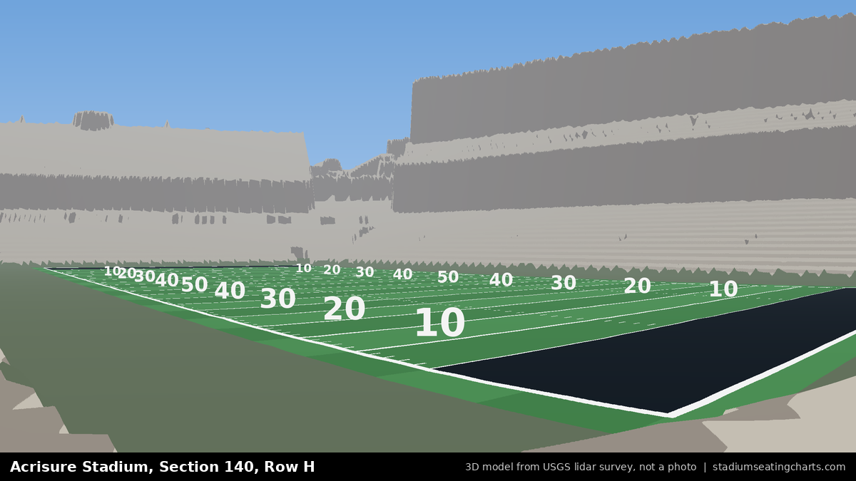 View from Acrisure Stadium Section 140, Row H, looking toward the field