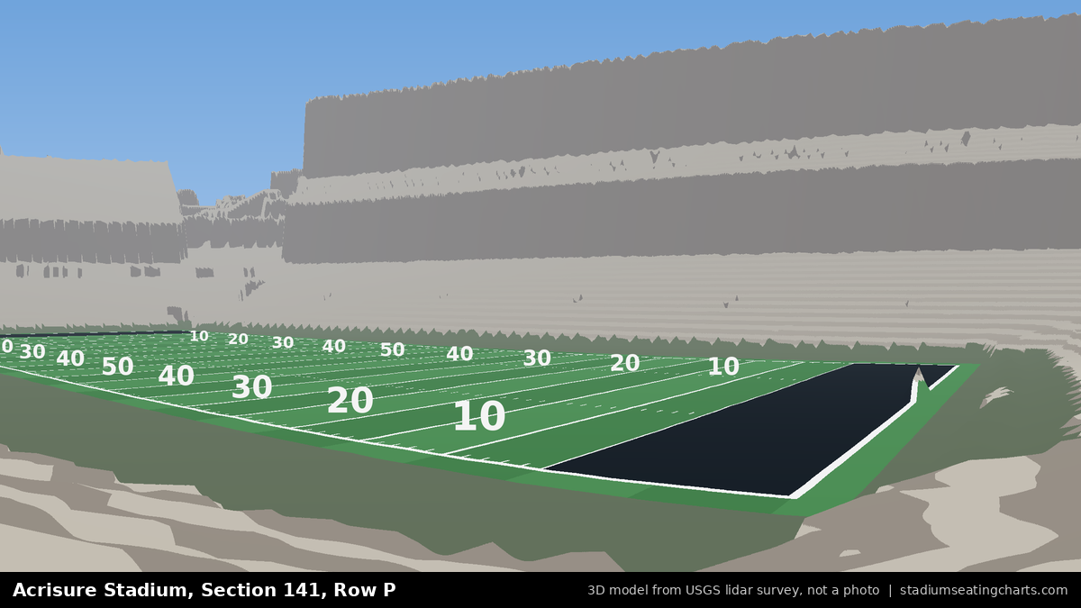 View from Acrisure Stadium Section 141, Row P, looking toward the field