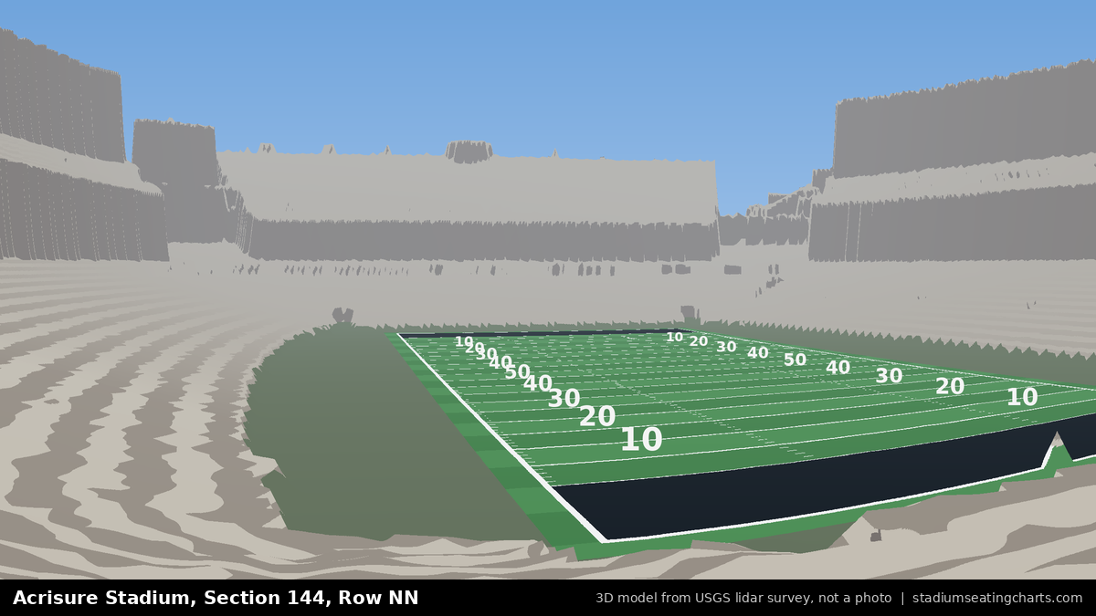 View from Acrisure Stadium Section 144, Row NN, looking toward the field