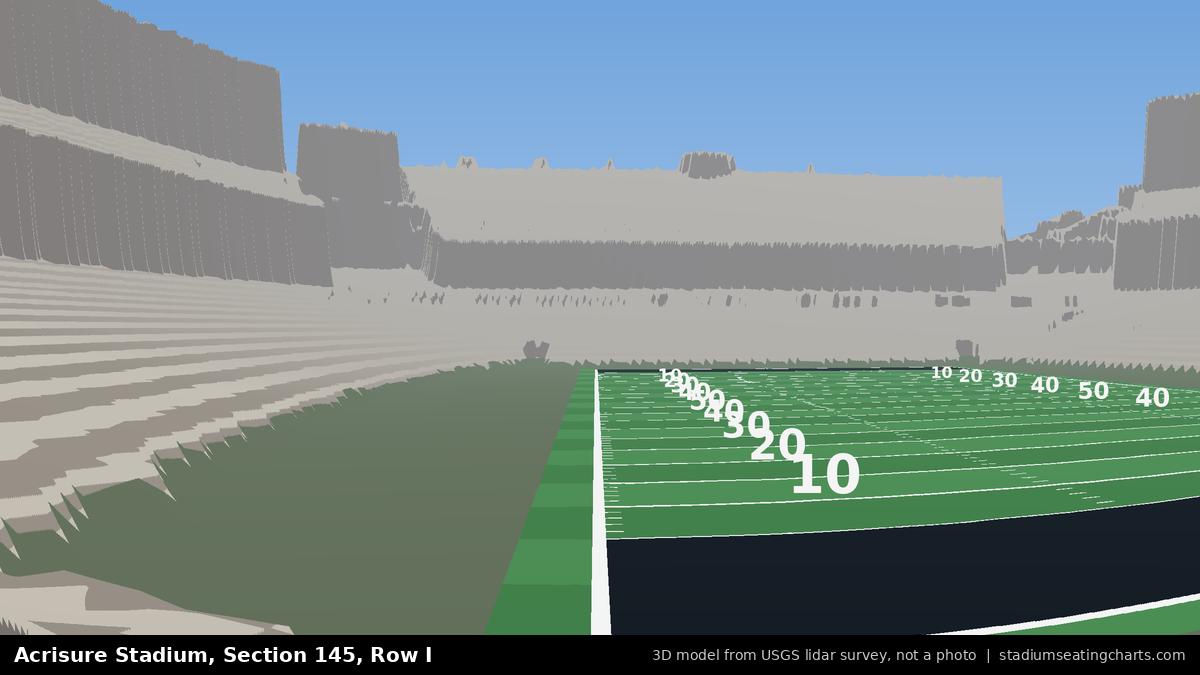 View from Acrisure Stadium Section 145, Row I, looking toward the field