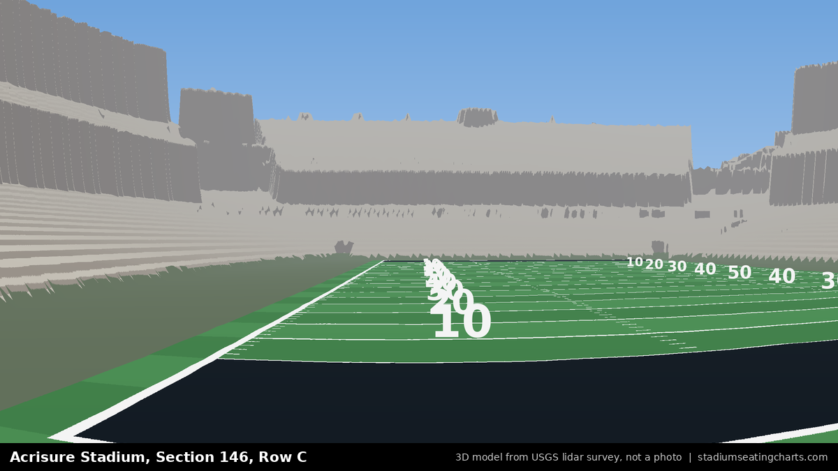View from Acrisure Stadium Section 146, Row C, looking toward the field