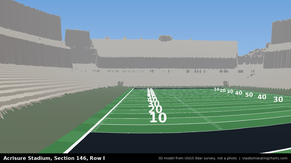 View from Acrisure Stadium Section 146, Row I, looking toward the field