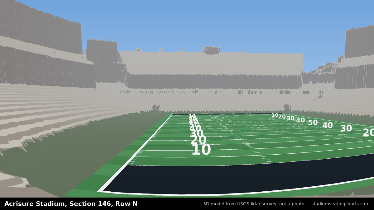 View from Acrisure Stadium Section 146, Row N, looking toward the field