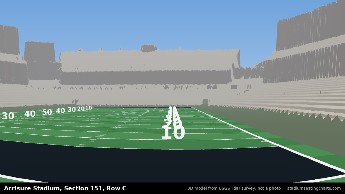 View from Acrisure Stadium Section 151, Row C, looking toward the field