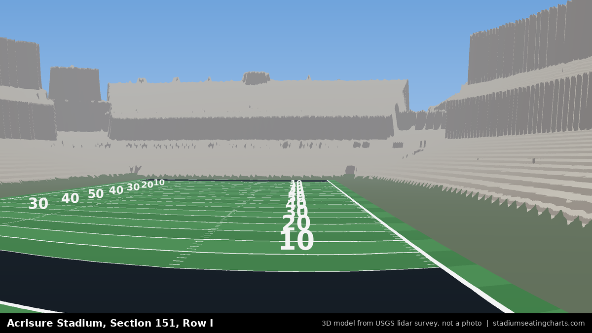 View from Acrisure Stadium Section 151, Row I, looking toward the field