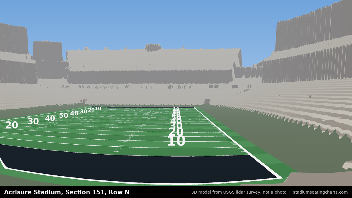 View from Acrisure Stadium Section 151, Row N, looking toward the field