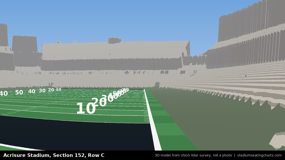 View from Acrisure Stadium Section 152, Row C, looking toward the field