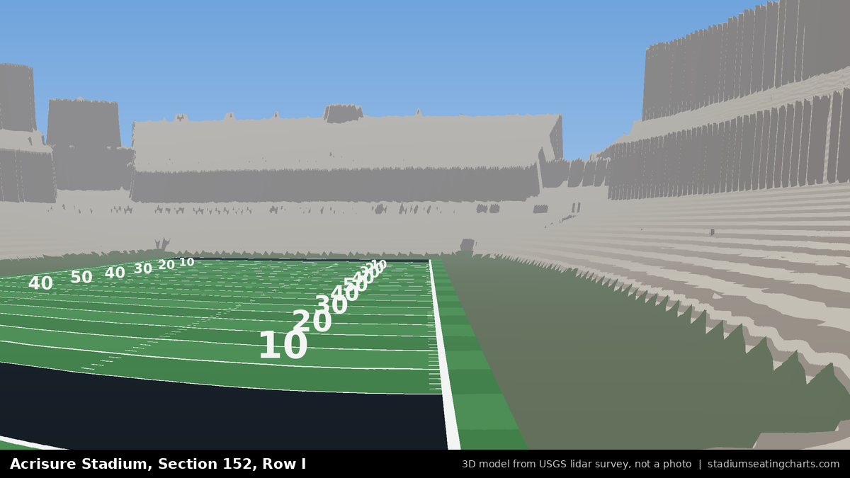 View from Acrisure Stadium Section 152, Row I, looking toward the field
