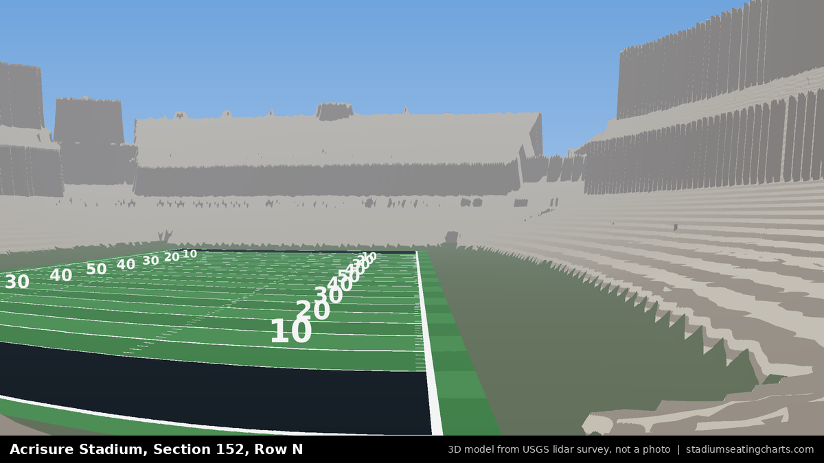 View from Acrisure Stadium Section 152, Row N, looking toward the field