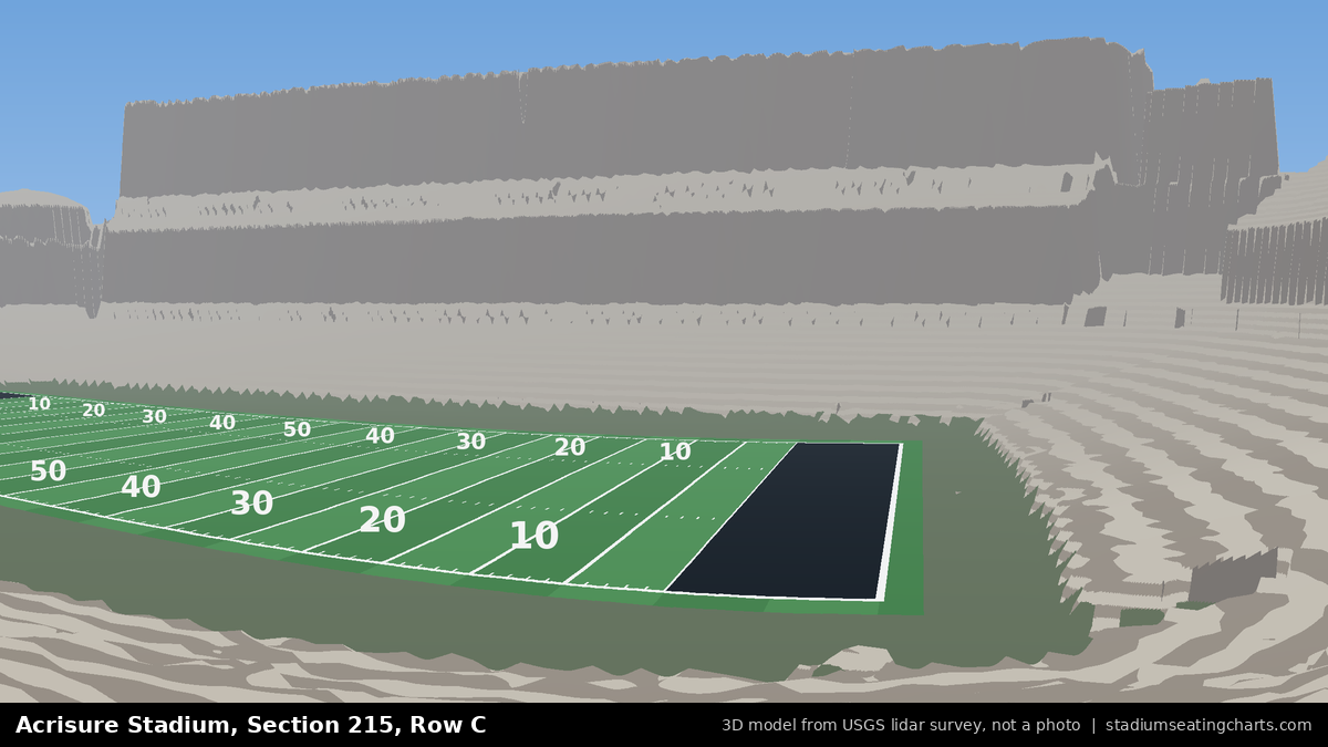 View from Acrisure Stadium Section 215, Row C, looking toward the field