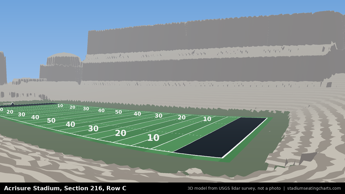 View from Acrisure Stadium Section 216, Row C, looking toward the field