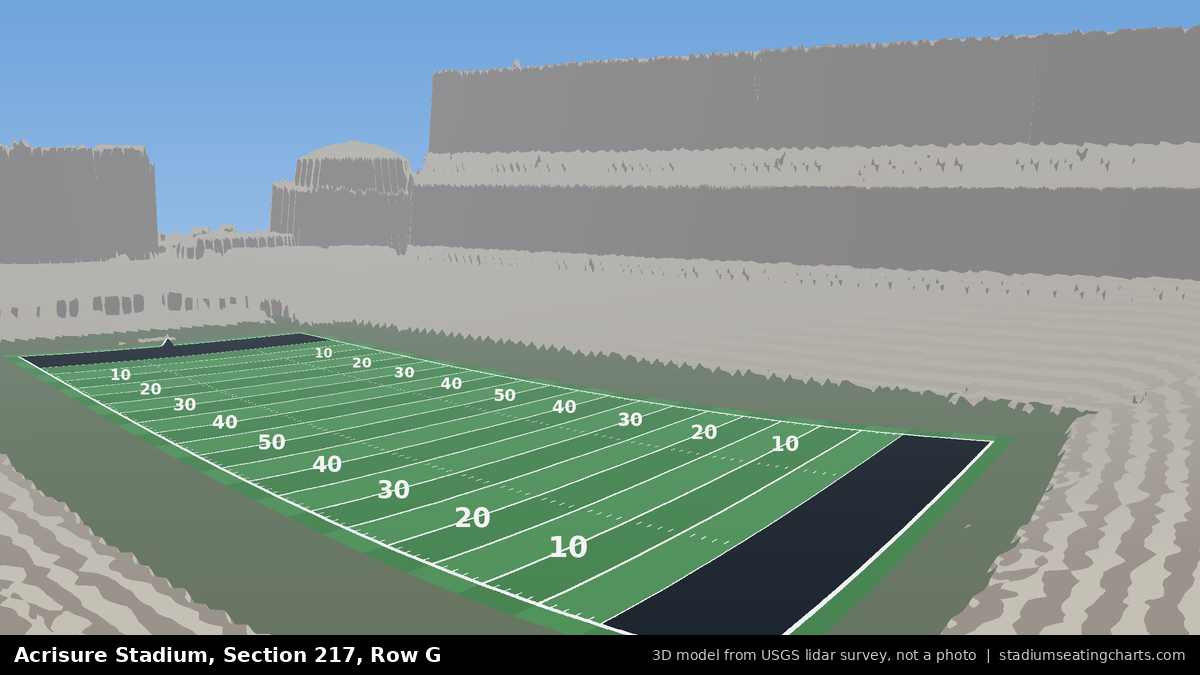 View from Acrisure Stadium Section 217, Row G, looking toward the field