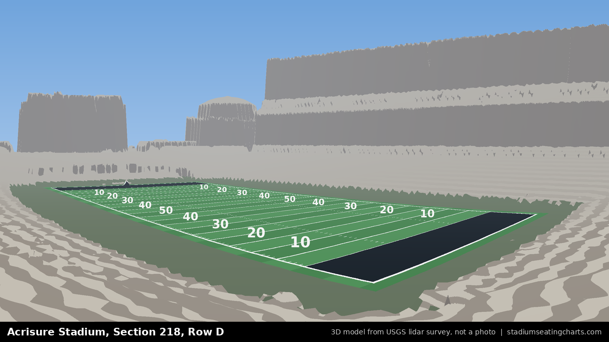 View from Acrisure Stadium Section 218, Row D, looking toward the field