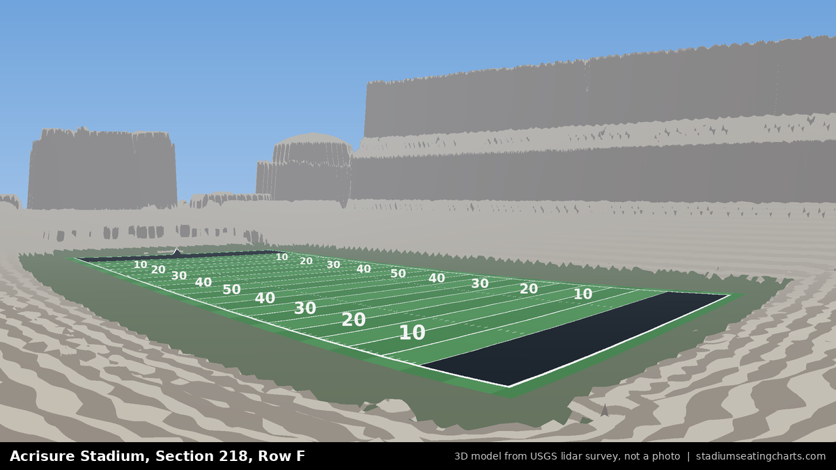 View from Acrisure Stadium Section 218, Row F, looking toward the field
