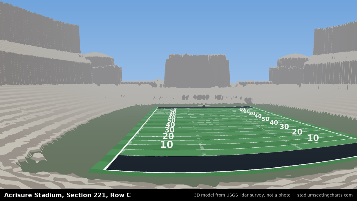 View from Acrisure Stadium Section 221, Row C, looking toward the field