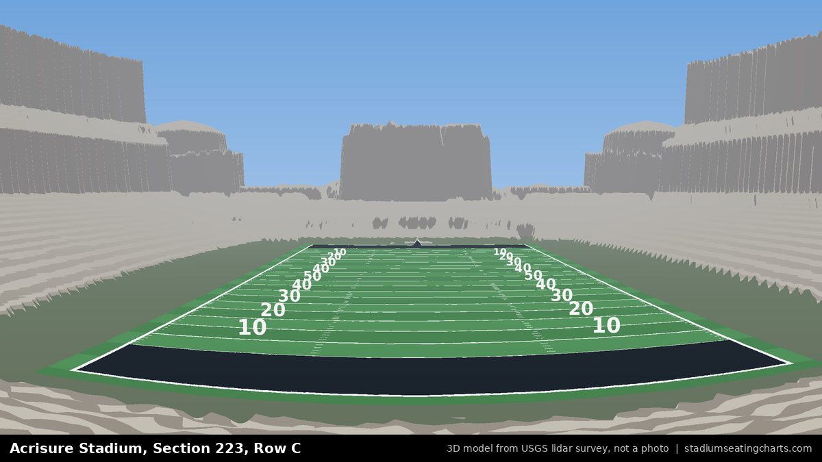 View from Acrisure Stadium Section 223, Row C, looking toward the field