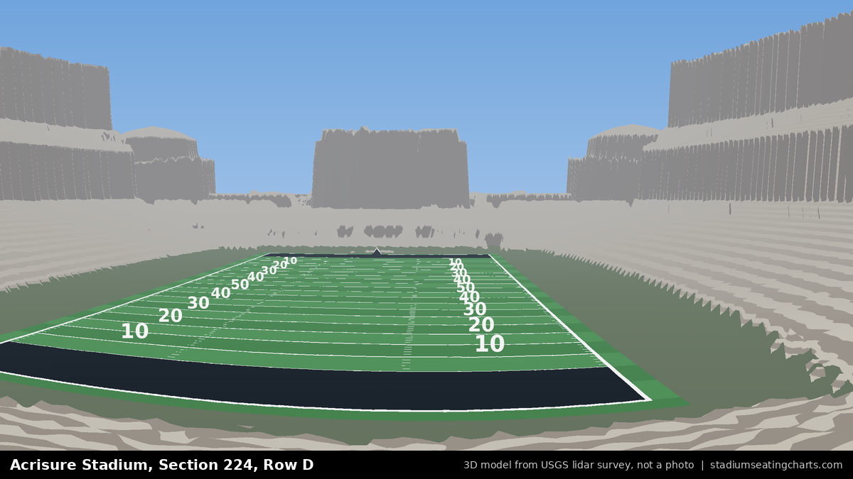 View from Acrisure Stadium Section 224, Row D, looking toward the field