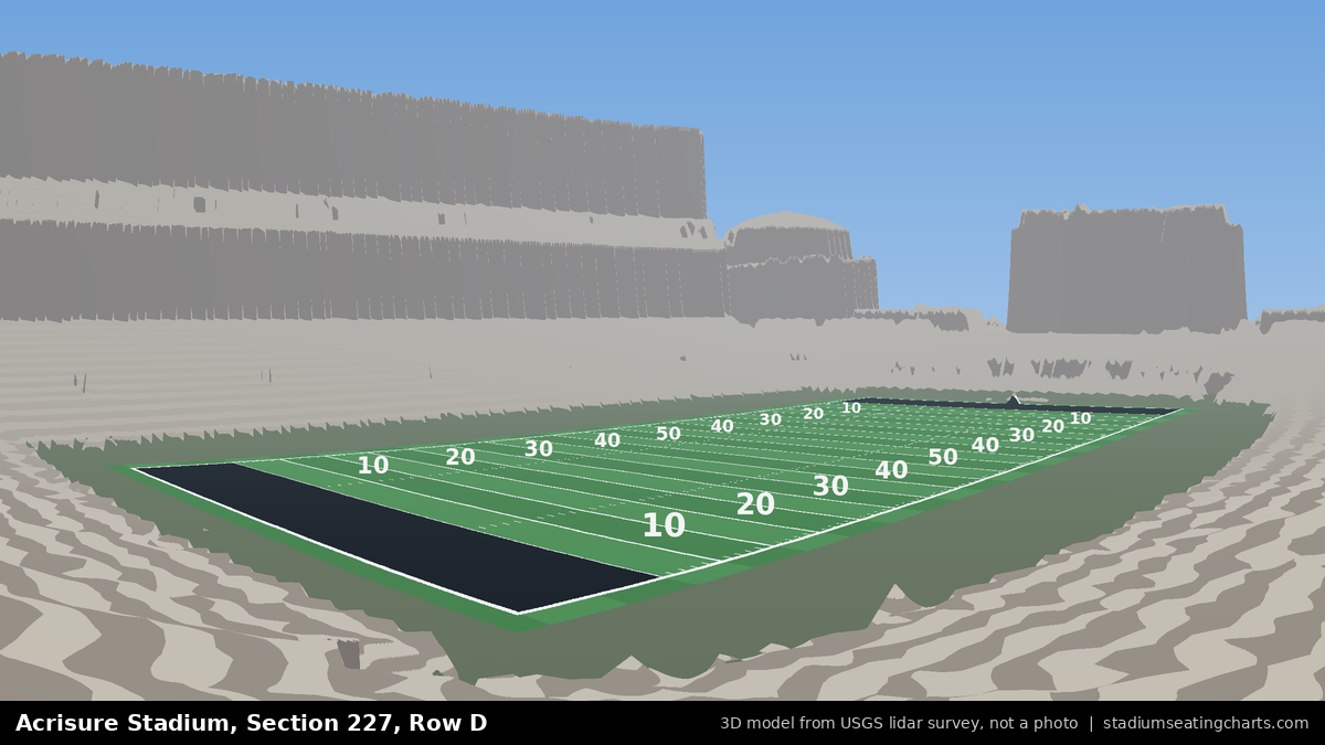 View from Acrisure Stadium Section 227, Row D, looking toward the field