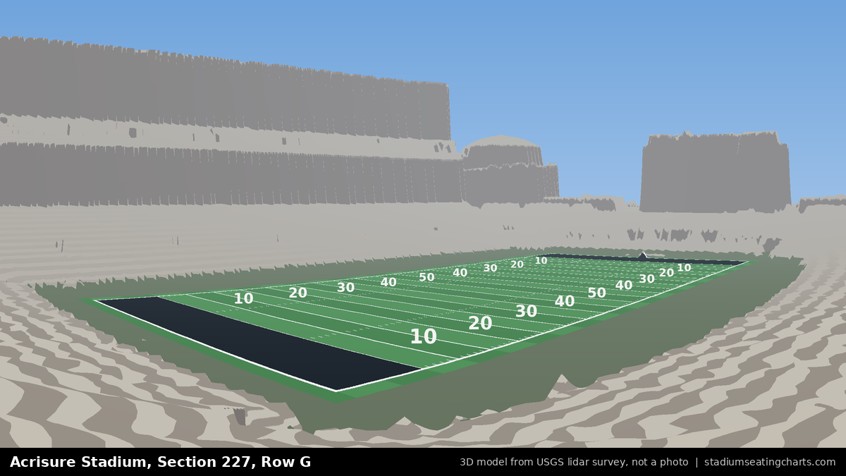 View from Acrisure Stadium Section 227, Row G, looking toward the field