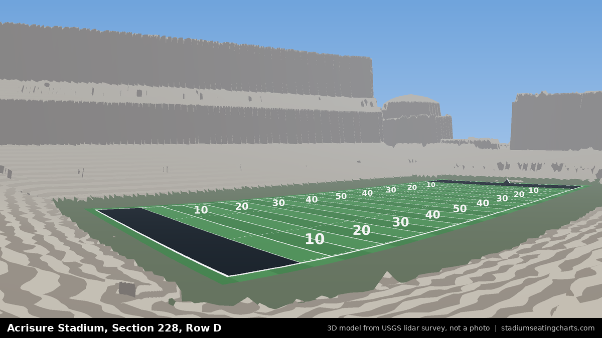 View from Acrisure Stadium Section 228, Row D, looking toward the field