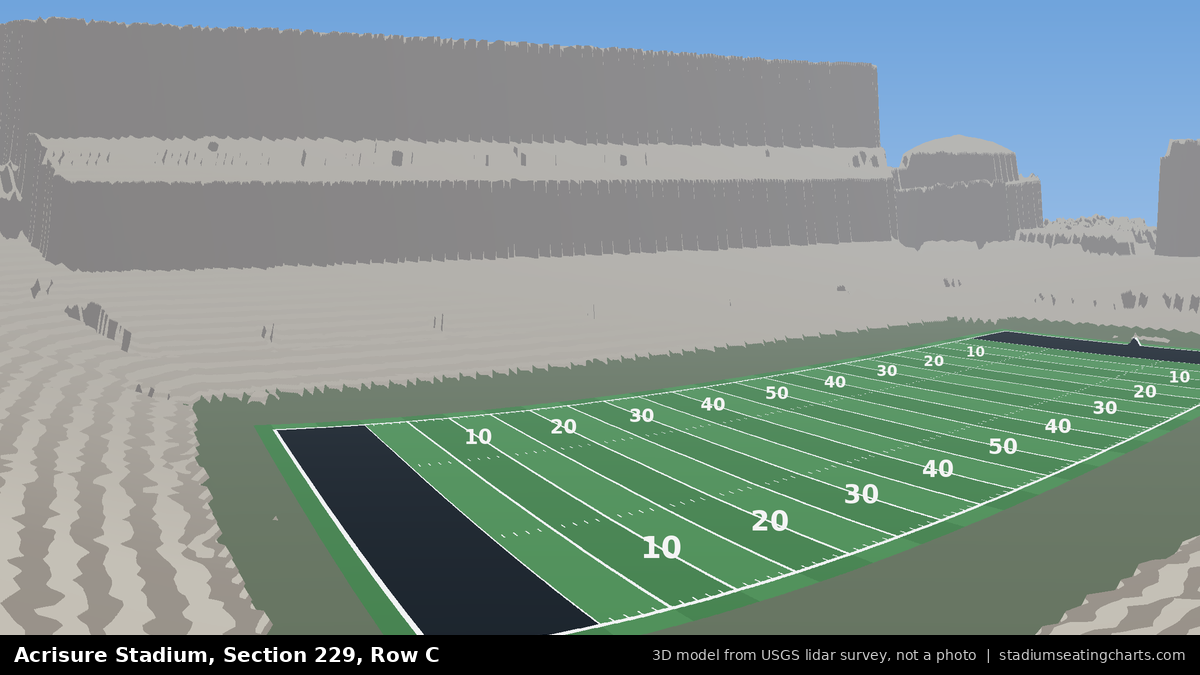 View from Acrisure Stadium Section 229, Row C, looking toward the field