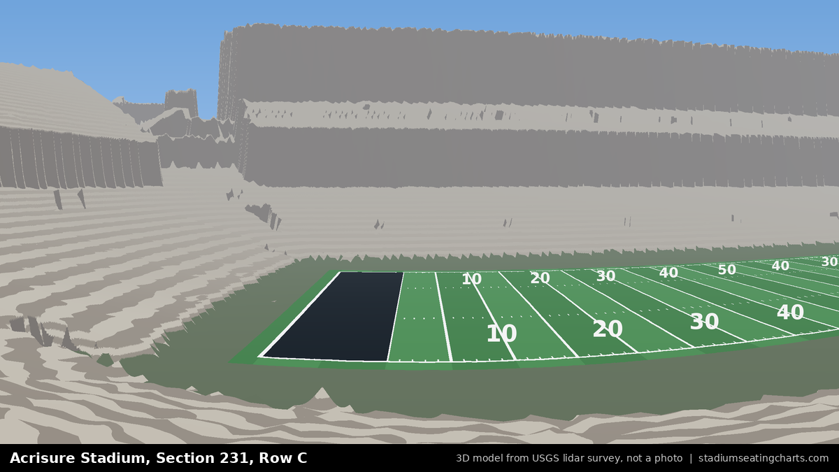 View from Acrisure Stadium Section 231, Row C, looking toward the field