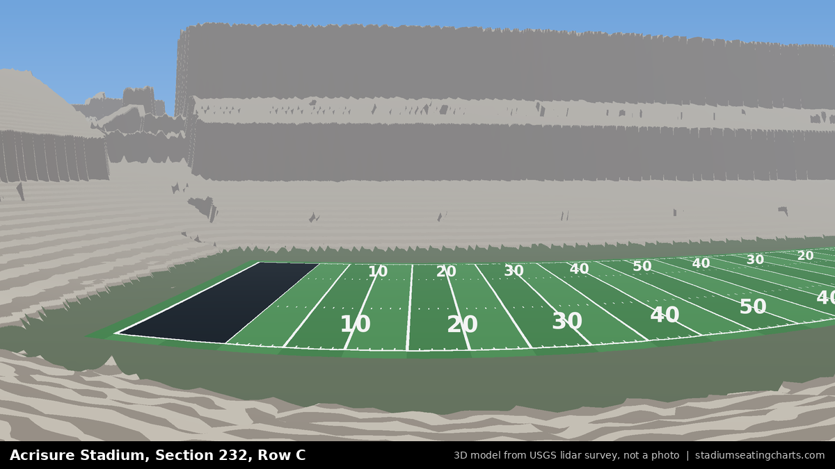 View from Acrisure Stadium Section 232, Row C, looking toward the field