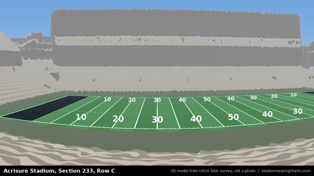 View from Acrisure Stadium Section 233, Row C, looking toward the field