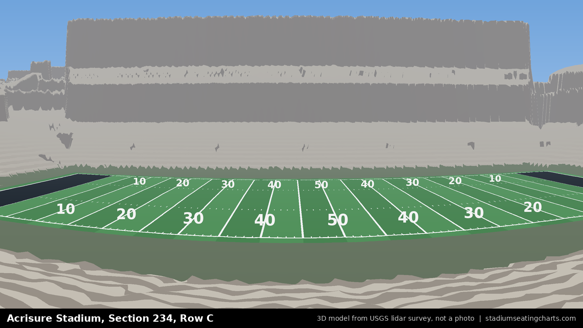 View from Acrisure Stadium Section 234, Row C, looking toward the field