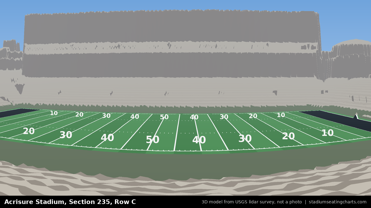 View from Acrisure Stadium Section 235, Row C, looking toward the field