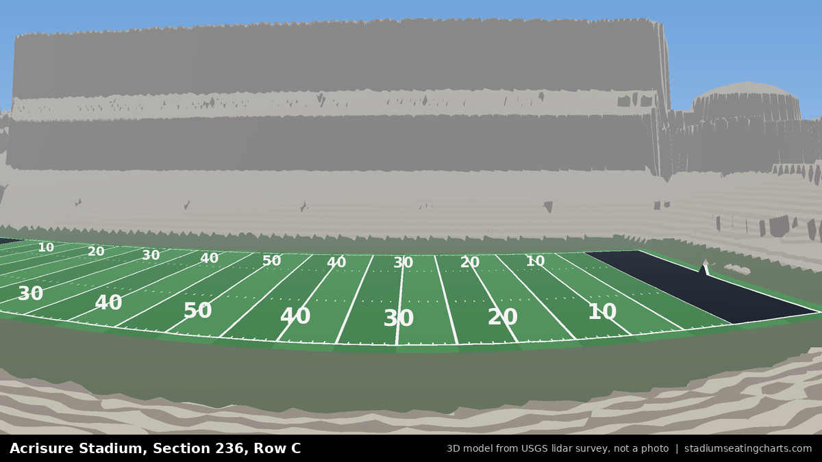 View from Acrisure Stadium Section 236, Row C, looking toward the field