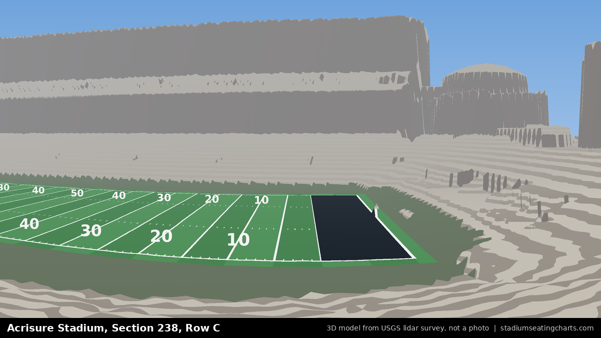 View from Acrisure Stadium Section 238, Row C, looking toward the field