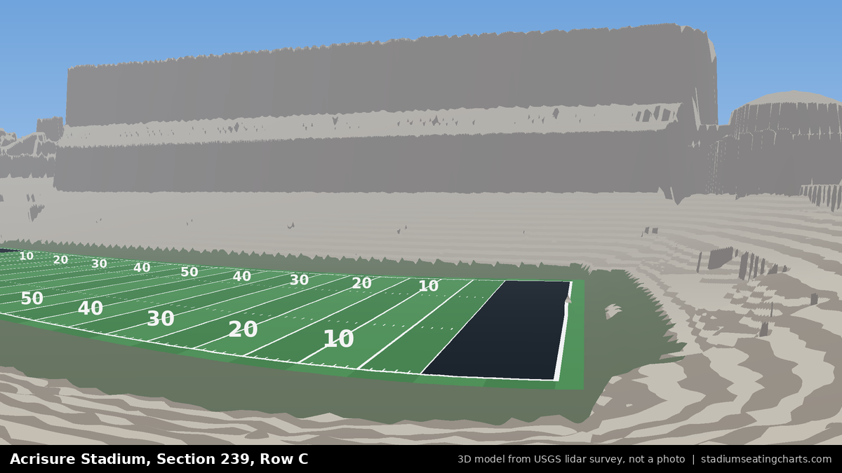 View from Acrisure Stadium Section 239, Row C, looking toward the field