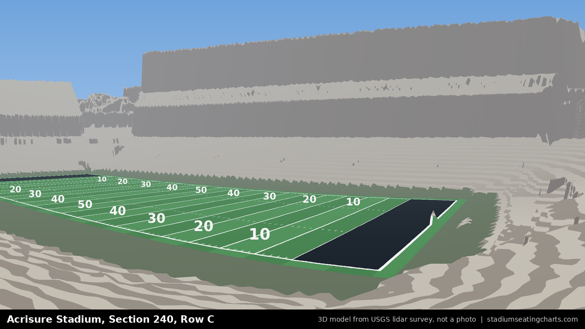 View from Acrisure Stadium Section 240, Row C, looking toward the field
