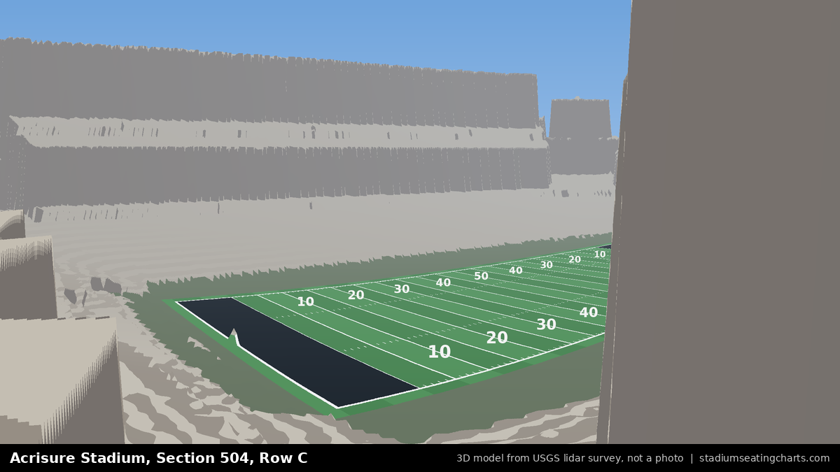 View from Acrisure Stadium Section 504, Row C, looking toward the field