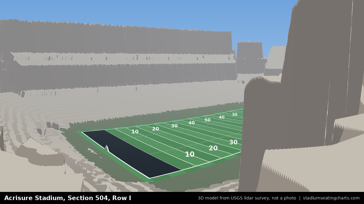 View from Acrisure Stadium Section 504, Row I, looking toward the field