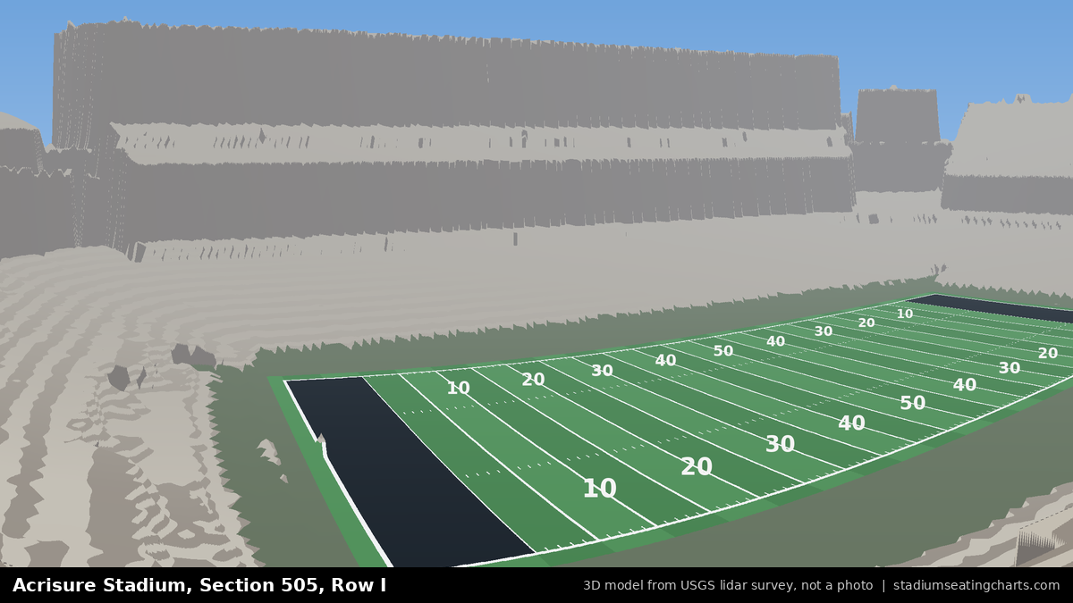 View from Acrisure Stadium Section 505, Row I, looking toward the field