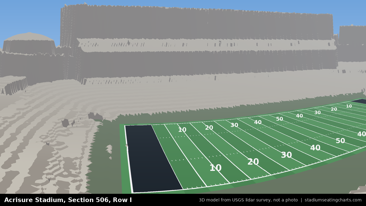 View from Acrisure Stadium Section 506, Row I, looking toward the field